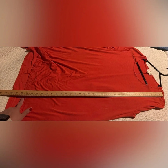 Simple Southern Orange 3/4 Sleeve Long Top Tunic Sz XL - Picture 10 of 11